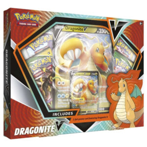 Dragonite V Collection Box Pokémon TCG 4 Sword & Shield Booster Packs Including Evolving Skies NEW SEALED