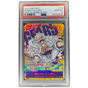 Monkey D Luffy OP05-119 PSA 10 Secret Alt Art One Piece Card Game OP05 Awakening Of The New Era Graded Card