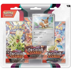 Pokémon TCG - Scarlet & Violet - Obsidian Flames Triple Blister Pack - Eevee & Houndstone