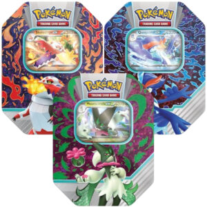 Pokemon TCG Scarlet & Violet - Paldea Partners Tins Skeledirge ex - Quaquaval ex - Meowscarada ex