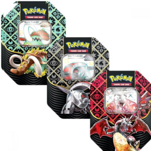 Pokemon TCG - Scarlet & Violet Paldean Fates Tins | Charizard ex | Great Tusk ex | Iron Treads ex