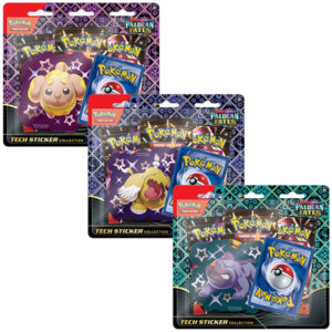 Pokemon TCG - Scarlet & Violet Paldean Fates - Tech Sticker Collection Triple Blister - Shiny Fidough | Shiny Greavard | Shiny Maschiff