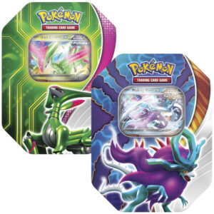 Pokemon TCG Paradox Clash Tin - Iron Leaves ex and Walking Wake ex