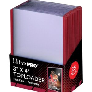 Ultra Pro - 3 x 4 Inch Toploaders Red Border 25 Pack